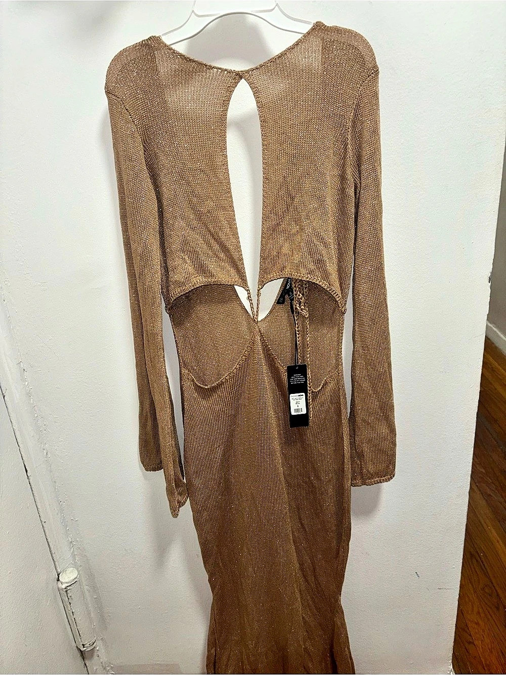 Fashion Nova Modern Chic Metallic Maxi Dress